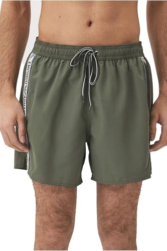 Emporio Armani Logotape Swim Boxer, Boxer Uomo, Verde (Military Green), 54