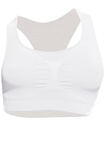 Iron-Ic Support Reggiseno Sportivo, Bianco Pa/Greige Pes, M/L Donna