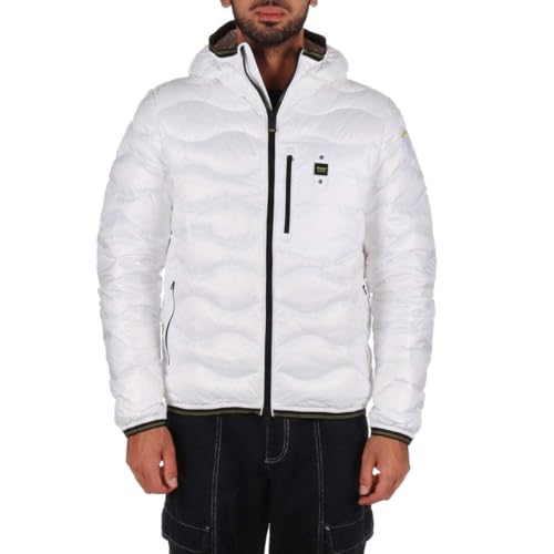 Blauer Blauer Wave Piumino Leggero Ad Onde Bianco - X-Large