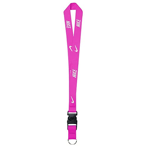 Nike Lanyard Pink Cordino Hyper Rosa, Bianco, F/S Unisex-Adulto