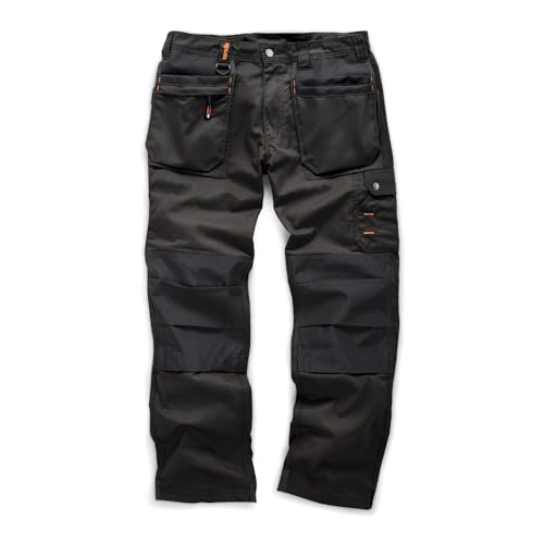Scruffs Worker Plus, Pantaloni Da Lavoro, Uomo, Nero, 28R
