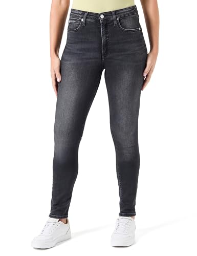 Calvin Klein High Rj20J224493 Skinny, Denim Black, 32W / 30L Donna
