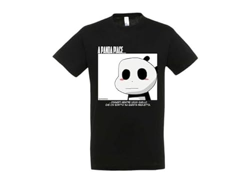 Studio Supernova - Gigaciao - Giga T-Shirt A Panda Piace Fissarti - Nero - Taglia L