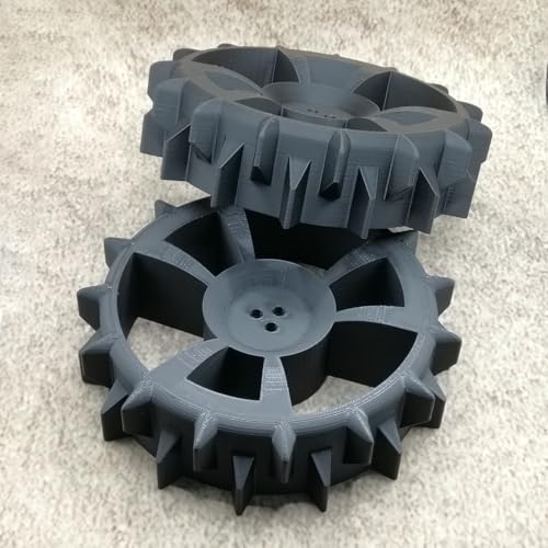 Uleiva 2 Pezzi Ruote Motrici Di Ricambio Ruota Compatibile Con Bosch Indego 300 350 400 500 700 Robot Tosaerba Picchi Ruote Fuoristrada Ruota Di Ricam