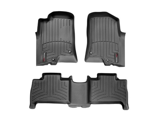 Tappetini Auto Su Misura Compatibile Per Hummer H3 2006/10 - Nero - 1° E 2° Fila Weathertech Floorliner
