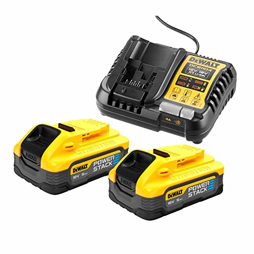 Dcb1104H2-Qw Powerstack Starter Kit – 2 Batterie Da 18 V Xr 5,0 Ah + Caricatore Dcb1104