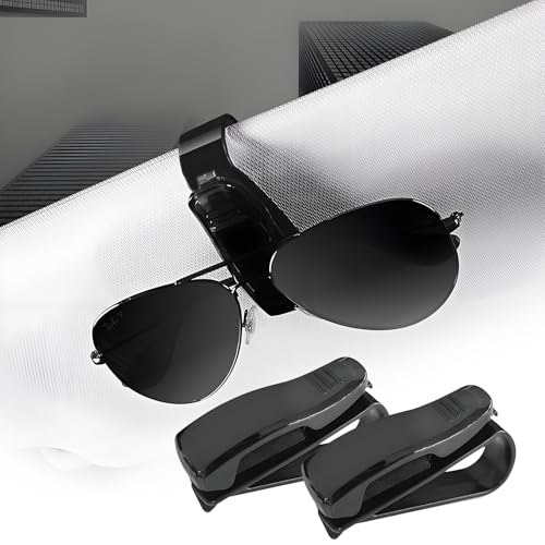 Vbgurr 2 Portaocchiali Per Auto Alla Moda, Supporto Per Occhiali Da Sole, Multifunzione, Per Auto, Universale, Per Uomini E Donne