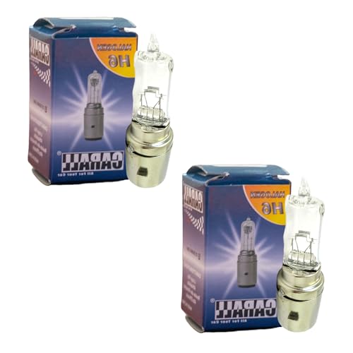 A2Zworld 2 Pezzi Lampadine Alogene H6 12V 35/35W Ba20D, Per Scooter E Motorino