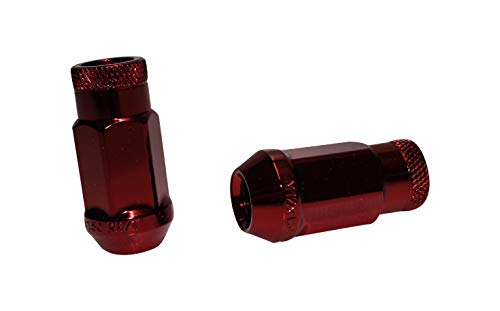 Japan Racing Lug Nuts M12 X 1,5 Dadi Ruota Forged Steel Rosso 20 Pezzi Acciaio