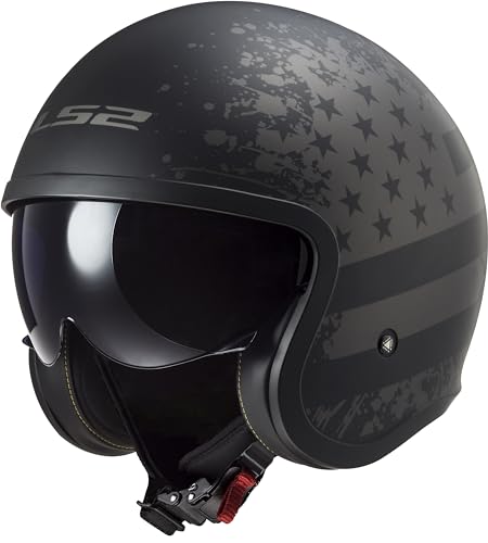 Ls2 Casco Spitfire Ii Black Flag Of599 Opaco Zwart Maat S | | Caschi | Quick Release Ratelsluiting | Plastica | Adatto Per