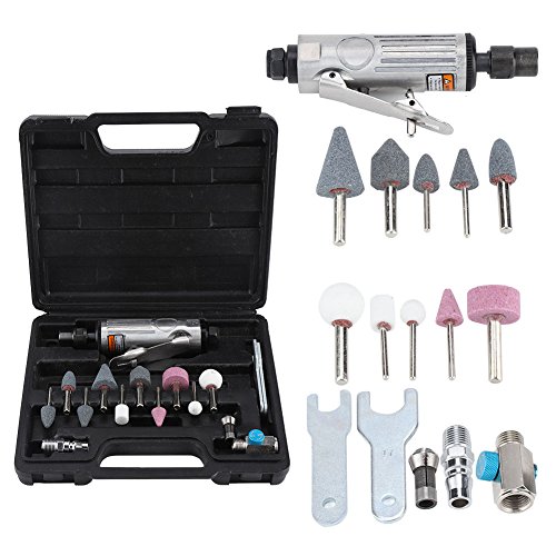 Kimiss Ki7155 16Pcs Air Die Grinder Pneumatico Rettifica Strumento Air Grinder Lucidatura Incisione Kit 1/4 "1/8"