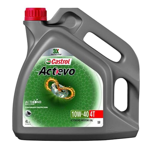 Olio Castrol 4 Litri Act-Evo 10W40 Semisintetico Tagliando Moto 4T Jaso Ma2 Api Sl Bg_Ca15Ec3D