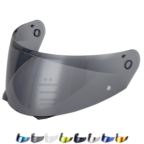 Everalo Visiera Compatibile Con Hjc I90 - I91 Modulare - Visiere Casco Hj-33 Pinlock Ready (Fume' Chiaro)