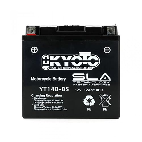 Kyoto - Batteria Per Moto Yamaha 1300 Fjr 2001-2005 Yt14B-Bs Sla / 12V 12Ah