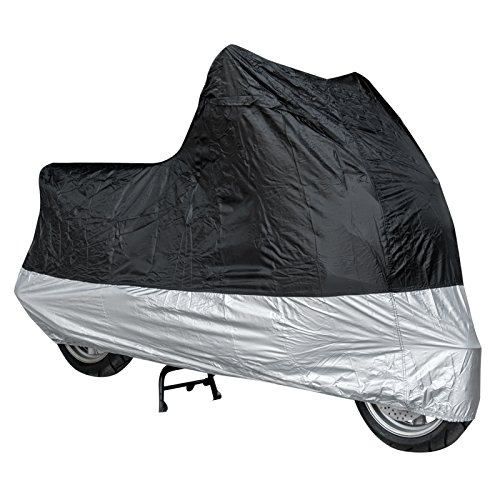 Telo Copri Moto Scooter Naked Custom A-Pro Impermeabile Pvc Universale (Blac, M)