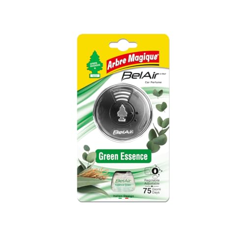 Arbre Magique Belair Giugiaro Easy, Deodorante Auto, Emanatore Liquido, Effetto Lunga Durata, Design Made In Italy (Emanatore Con 1 Ricarica, Green Es