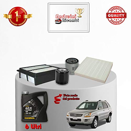 Kit Tagliando Filtri E Olio Sportage Ii 2.0 Crdi 103Kw 140Cv 2006 ->
