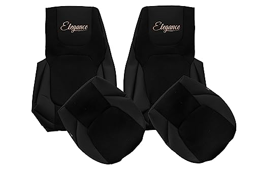F-Core Coprisedili Camion Compatibile Per Daf Xg+ Xg Xf Ng 10.21- Posti Stessi Nero
