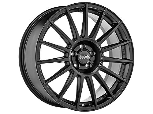 Oz Superturismo Dakar Matt Black Silver Lettering 8.5 X 20 Et40 5 X 114,3 Cerchioni In Lega