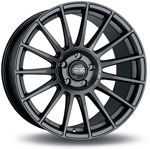 Oz Superturismo Dakar Matt Gun Metal Silver Lettering 8.5 X 20 Et45 5 X 112 Foro Mozzo 79 Cerchi In Lega