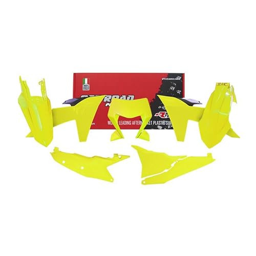 Kit Plastiche 6 Pezzi (Con Coperchio Cassa Filtro E Cornice Porta Faro) Ktm Exc Exc-F Colore Giallo Fluo Nero