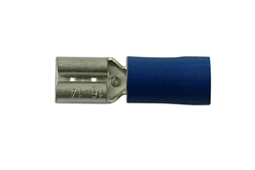 Connect Workshop Consumables 36872 Blue Female Push On Insulated Terminal 6.3Mm 10Pc