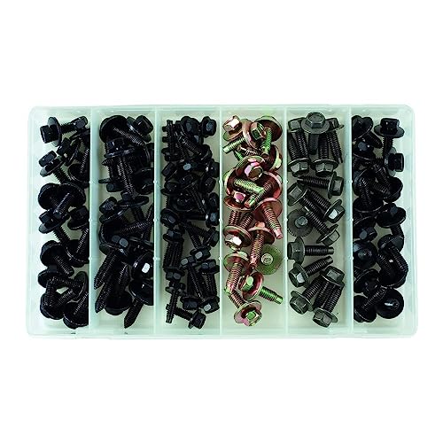 Connect 35993 Assorted Metal Body Screw Trim Fasteners 100Pc