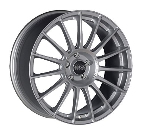 Oz Superturismo Lm Argento Opaco Nero Lettering 8 X 18 Et45 5 X 114.3 Hub Alesaggio 75 Cerchi In Lega