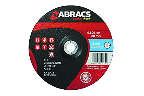 Connect 32063 Abracs Dpc Cutting Discs 230Mm X 3.0Mm 5Pc