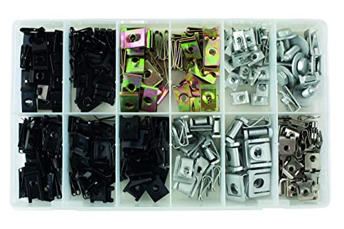 Connect 35995 Assorted Metal Trim Nuts & U Nuts 245Pc