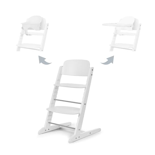 Cybex Set Seggiolone Iris Oro 3In1, Crescere Con Il Bambino, 6 Mesi - 99 Anni, Incl. Set Bambino E Vassoio, Legno Di Faggio/Plastica, Tutto Bianco