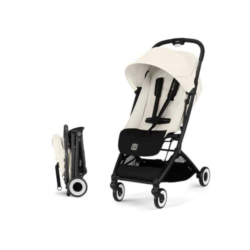 Cybex - Poussette Ultra Compacte Et Confortable - Orfeo - 4 Roues - Canvas White