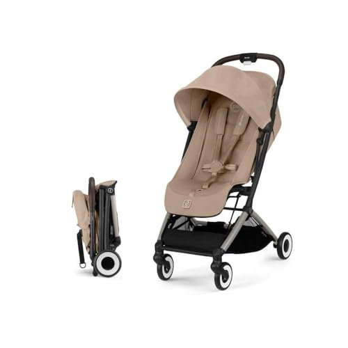 Cybex - Poussette Ultra Compacte Et Confortable - Orfeo - 4 Roues - Almond Beige