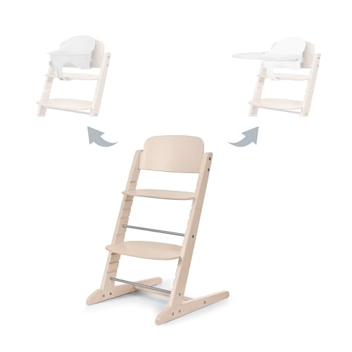 Cybex Set Seggiolone Iris Gold 3In1, Crescere Con Il Bambino, 6 Mesi - 99 Anni, Incl. Set Bambino E Vassoio, Legno Di Faggio/Plastica, Tutto Naturale