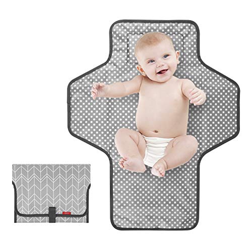 Portable Changing Pad For Baby|Travel Baby Changing Pads For Moms, Dads|Waterproof Portable Changing Mat With Built-In Pillow|Excellent Baby Shower/Re