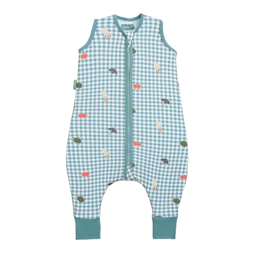Molis&Co - Sacco Nanna Con Piedini - Sacco Nanna Estivi - Sacco Nanna 0.5 Tog - Ultra-Fresco E Leggero - 100% Cotone (Oeko-Tex 100) - Summer Sea (3 An