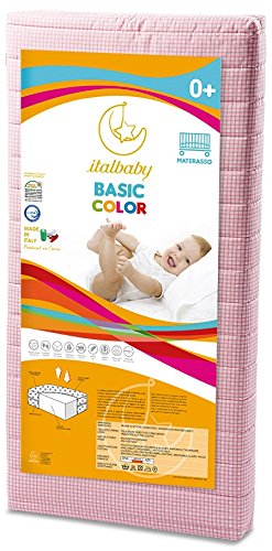 Italbaby Materasso Basic Colore, 60 X 120 X 12 Cm