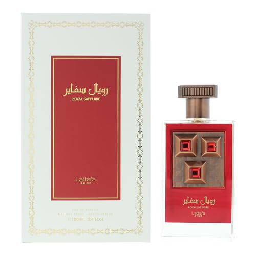 Lattafa Perfumes Royal Sapphire For Unisex Eau De Parfum Spray, 3.4 Ounce