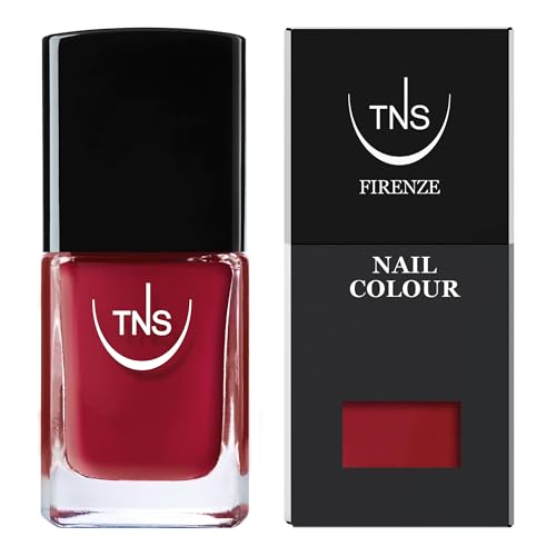 Tns Cosmetics - Borgogna Smalto Rosso Formula Professionale, Coprente E Brillante. 10 Ml
