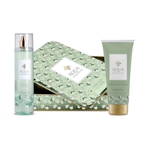 Aqua Di Sorrento | Terrazza Su Capri, Confezione Regalo, Acqua Profumata 245 Ml + Gel Doccia 200 Ml, Fragranza Esclusiva