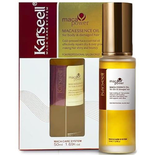 Karseell Maca Care System Siero Capelli Olio Di Argan Marocchino Collagene Riparazione Capelli Secchi Danneggiati Brillantezza Anticrespo Idratante Le