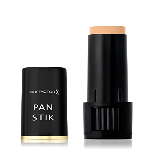 Max Factor - Fondotinta Compatto Pan Stik - Stick Multiuso 3In1: Fondotinta, Correttore E Contouring - 013 Nouveau Beige - 9 G