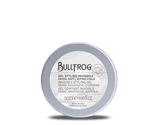 Bullfrog - Gel Styling Invisibile: Barba, Baffi, Sopracciglia, Gel Modellante Di Forte Durata E Tenuta,Texture Trasparente, Non Contiene Fragranza, Ma