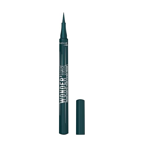 Rimmel Wonder'Ink, 004 Velvet Ivy, Eyeliner, Eyeliner Di Precisione In Penna, Eyeliner Opaco, Finish Opaco, Altamente Pigmentato, Tenuta Che Dura Tutt