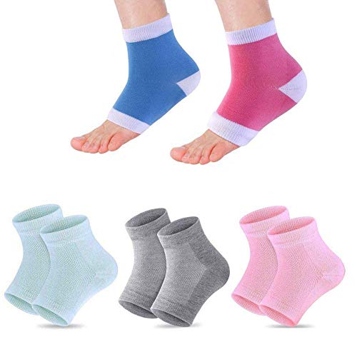 5 Paia Di Calzini In Gel Per Tallone, In Silicone, Per La Cura Dei Piedi, Per La Pelle Secca E Fascite Plantare, Per Pelle Dura E Screpolata, Per La C
