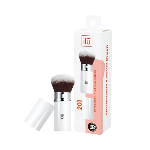 Tb Tools For Beauty - Pennello Kabuki Retrattile Professionale Per Trucco In Polvere Fard E Fondotinta Setole Sintetiche Morbide Finitura Opaca Facile