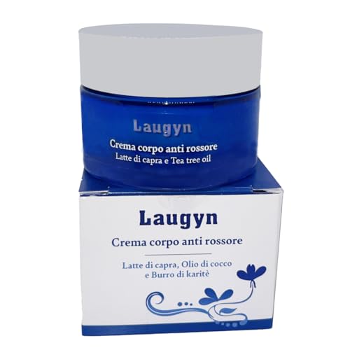 Crema Corpo Antirossore, 50 Ml Laugyn, Latte Di Capra, Tea Tree Oil, Aloe Vera, Olio Di Mandorle Dolci, Di Oliva, E Di Cocco; Burro Di Karatè, Olii Es