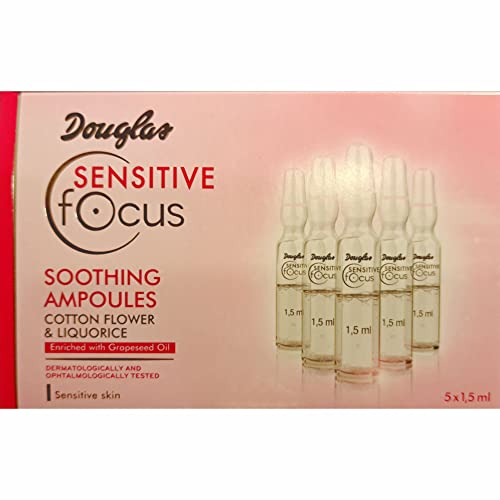 Douglas Fiale Viso Lenitive Sensitive Focus 5 X 1,5 Ml Estratti Di Radice Di Cotone E Liquirizia E Olio Di Vinaccioli