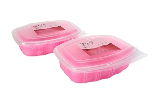 Paraffina Di Rosa Mosqueta.Pack 2600Ml (980G X 2 Pezzi) Selas. Per Trattamenti Terapeutici Ed Estetici Di Mani E Piedi. Cera, Caldo, Professionale, Ba
