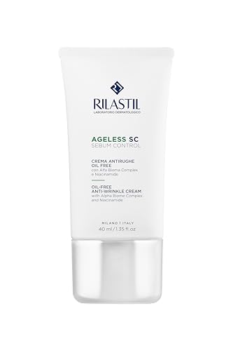 Rilastil Ageless Sc Sebum Control - Crema Antirughe Oil Free Con Alfa Bioma Complex E Niacinamide, 40 Ml